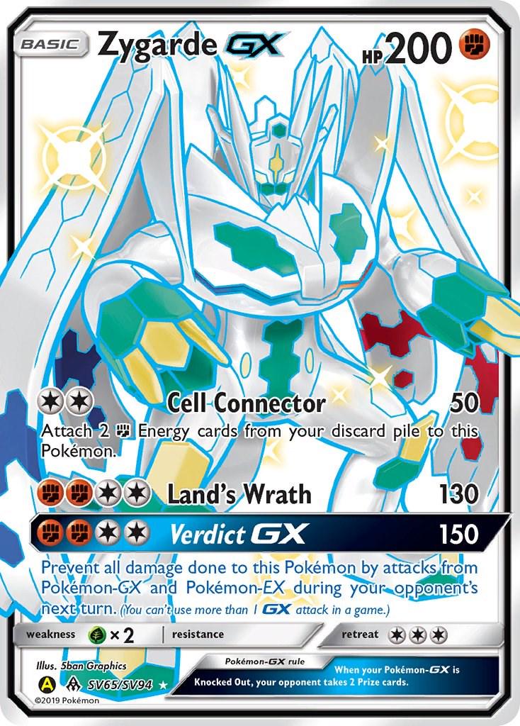 Hidden Fates Zygarde GX Pokémon card